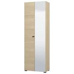 Guardaroba 2 Ante > Dmora Guardaroba 2 Ante Marrone Rovere Nero Appendiabiti 2 Ripiani 80x194h cm, 2 Ante - Mostaarr Nero, Marrone Rovere