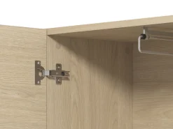 Guardaroba 2 Ante Marrone Rovere Marrone Appendiabiti 3 Ripiani 64x194h cm, 2 Ante - Azzano