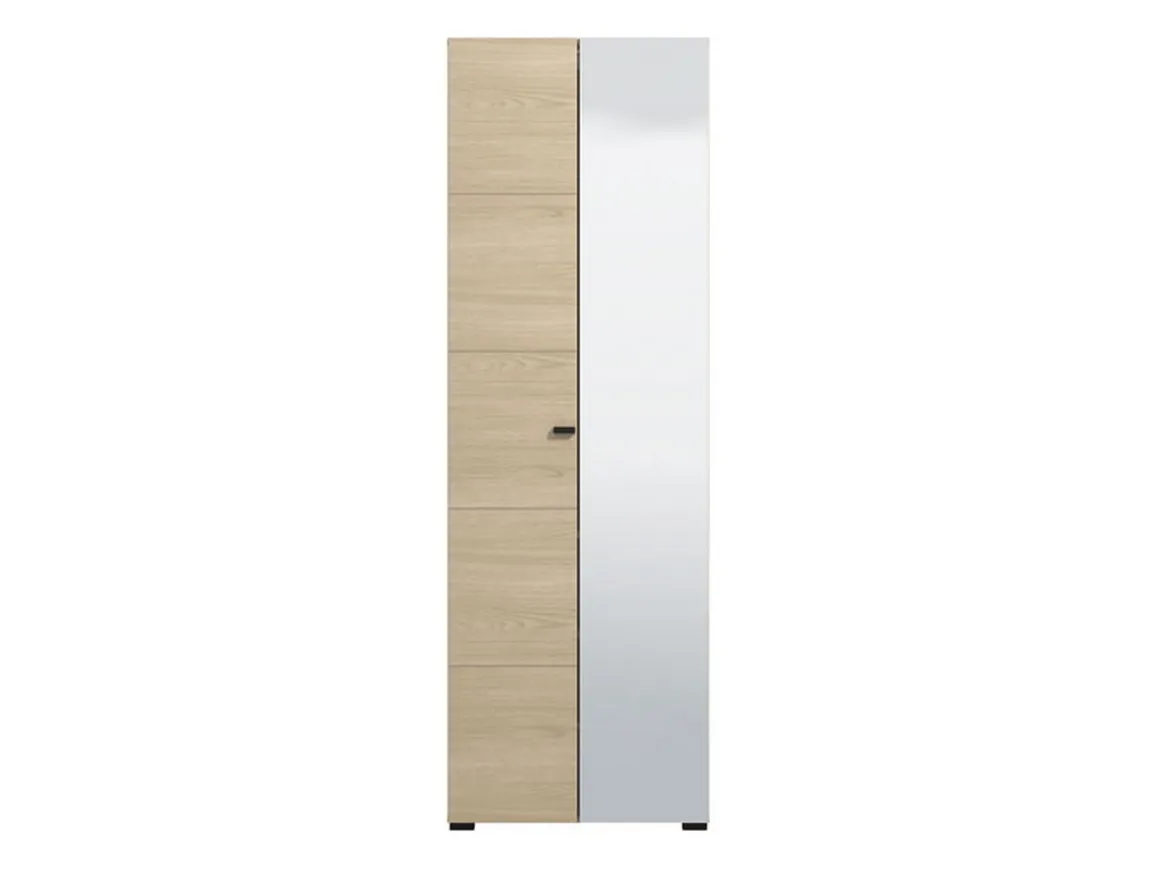 Guardaroba 2 Ante Marrone Rovere Marrone Appendiabiti 3 Ripiani 64x194h cm, 2 Ante - Azzano