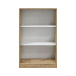 Guardaroba 2 Ante > Dmora Guardaroba 2 Ante Marrone Rovere Nodi Bianco 4 Cassetti 2 Ripiani 140x200h cm, Appendiabiti - Ponna Bianco, Marrone Rovere Nodi