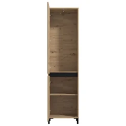 Guardaroba 2 Ante > Dmora Guardaroba 2 Ante Marrone Rovere Nodi Nero Appendiabiti 3 Ripiani 70.5x194.5h cm, 2 Ante - Seriate Nero, Marrone Rovere Nodi
