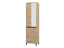 Guardaroba 2 Ante > Dmora Guardaroba 2 Ante Marrone Rovere Nodi Nero Appendiabiti 3 Ripiani 70.5x194.5h cm, 2 Ante - Seriate Nero, Marrone Rovere Nodi