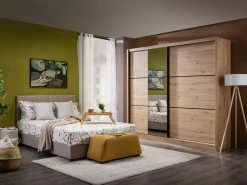 Guardaroba 2 Ante > Dmora Guardaroba 2 Ante un Cassetto un Ripiano 80x170h cm, Appendiabiti - Budoia Marrone Rovere
