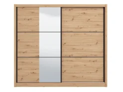 Guardaroba 2 Ante > Dmora Guardaroba 2 Ante un Cassetto un Ripiano 80x170h cm, Appendiabiti - Budoia Marrone Rovere