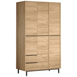 Guardaroba 3 Ante > Dmora Guardaroba 3 Ante Appendiabiti 2 Cassetti 51x137 cm, 3 Ripiani - Mayos Marrone Rovere