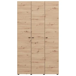 Guardaroba 3 Ante > Dmora Guardaroba 3 Ante Marrone Rovere Nodi Bianco Appendiabiti 4 Ripiani 150x50 cm, 6 Vani - Senales Bianco, Marrone Rovere Nodi