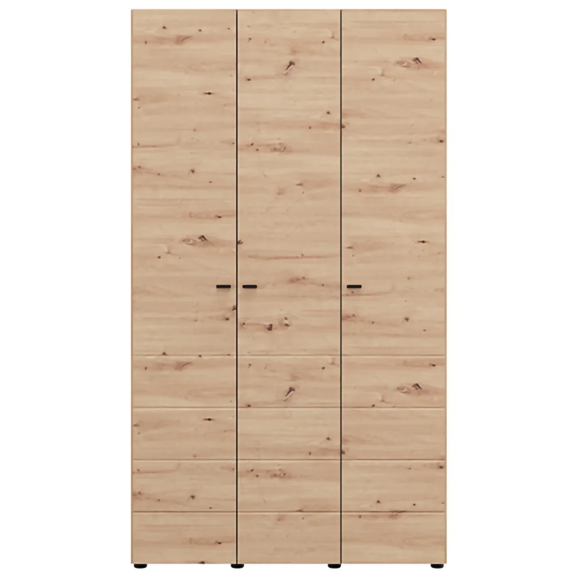 Guardaroba 3 Ante > Dmora Guardaroba 3 Ante Marrone Rovere Nodi Bianco Appendiabiti 4 Ripiani 150x50 cm, 6 Vani - Senales Bianco, Marrone Rovere Nodi