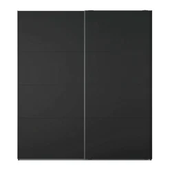 Guardaroba 2 ante nero ante scorrevoli 200x218h cm - Malakas