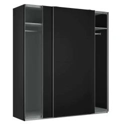 Guardaroba 2 ante nero ante scorrevoli 200x218h cm - Malakas