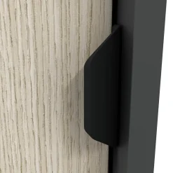 Guardaroba 2 Ante Nero Antracite Marrone Rovere 4 Ripiani Appendiabiti 100x200h cm, 2 Ante - Orgosolo