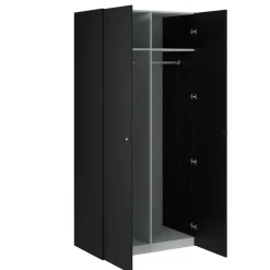 Armadi Multiuso 2 Ante > Dmora Guardaroba 2 ante salvaspazio 100x218h cm - Anagni Nero