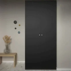 Armadi Multiuso 2 Ante > Dmora Guardaroba 2 ante salvaspazio 100x218h cm - Anagni Nero