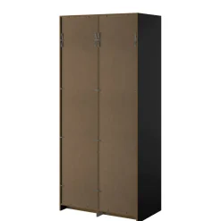 Armadi Multiuso 2 Ante > Dmora Guardaroba 2 ante salvaspazio 100x218h cm - Anagni Nero