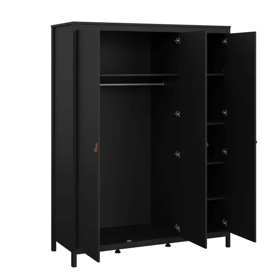 Guardaroba 3 ante nero 150x199h cm - Conti