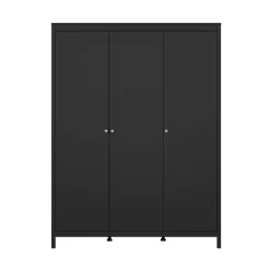 Guardaroba 3 ante nero 150x199h cm - Conti