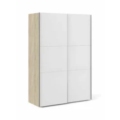 Guardaroba 2 Ante > Dmora Guardaroba 2 ante quercia e bianco 182x201h cm - Accadia Bianco, Marrone Quercia