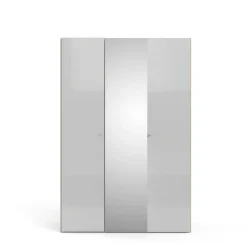 Guardaroba 3 ante quercia e bianco lucido 147x218h cm - Megi