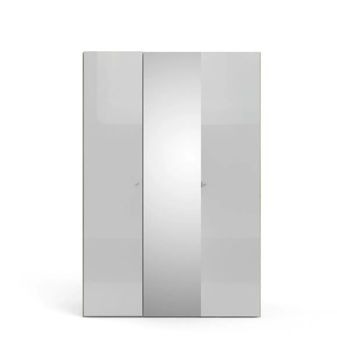 Guardaroba 3 ante quercia e bianco lucido 147x218h cm - Megi