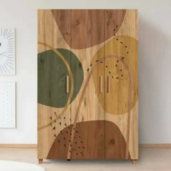 Guardaroba 3 ante quercia 120x189h cm - Nella