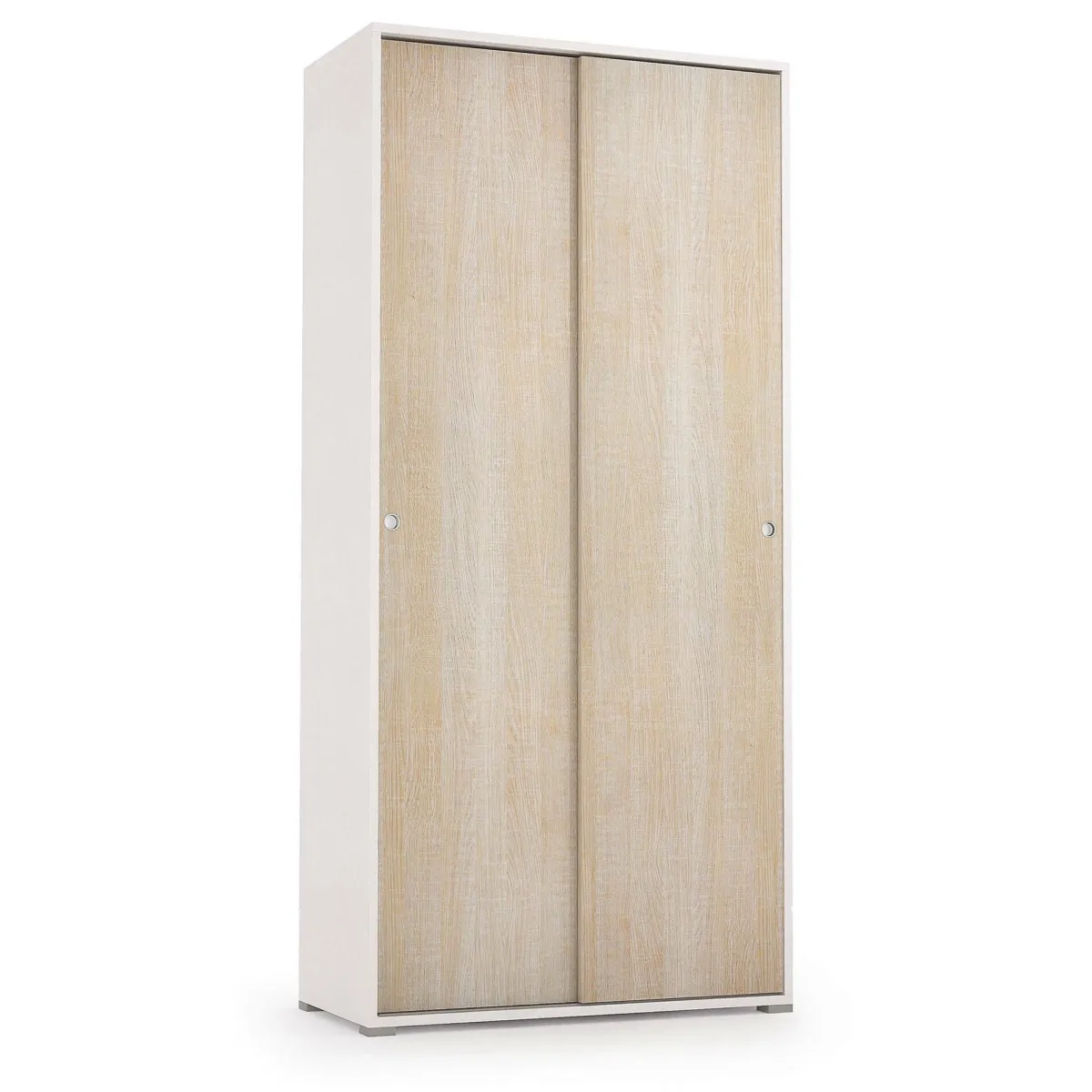 Camera Da Letto > Dmora Guardaroba 2 ante rovere e bianco 90x195h cm - Alaysia Bianco, Marrone Rovere