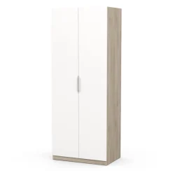 Guardaroba 2 ante rovere e bianco opaco 79x203h cm - Fioretta