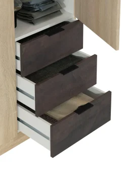 Guardaroba 3 Ante|Camera Da Letto > Dmora Guardaroba 3 ante rovere e ossido 121x180h cm - Apaches Marrone Ossido, Marrone Rovere