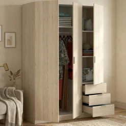 Guardaroba 3 Ante|Camera Da Letto > Dmora Guardaroba 3 ante rovere 121x184h cm - Astru Marrone Rovere