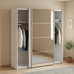 Guardaroba 2 Ante > Dmora Guardaroba ante scorrevoli 182x220h cm - Badesse Bianco Lucido