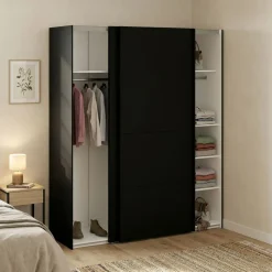 Guardaroba 2 Ante > Dmora Guardaroba 2 ante scorrevoli 182x220h cm - Badesse Nero