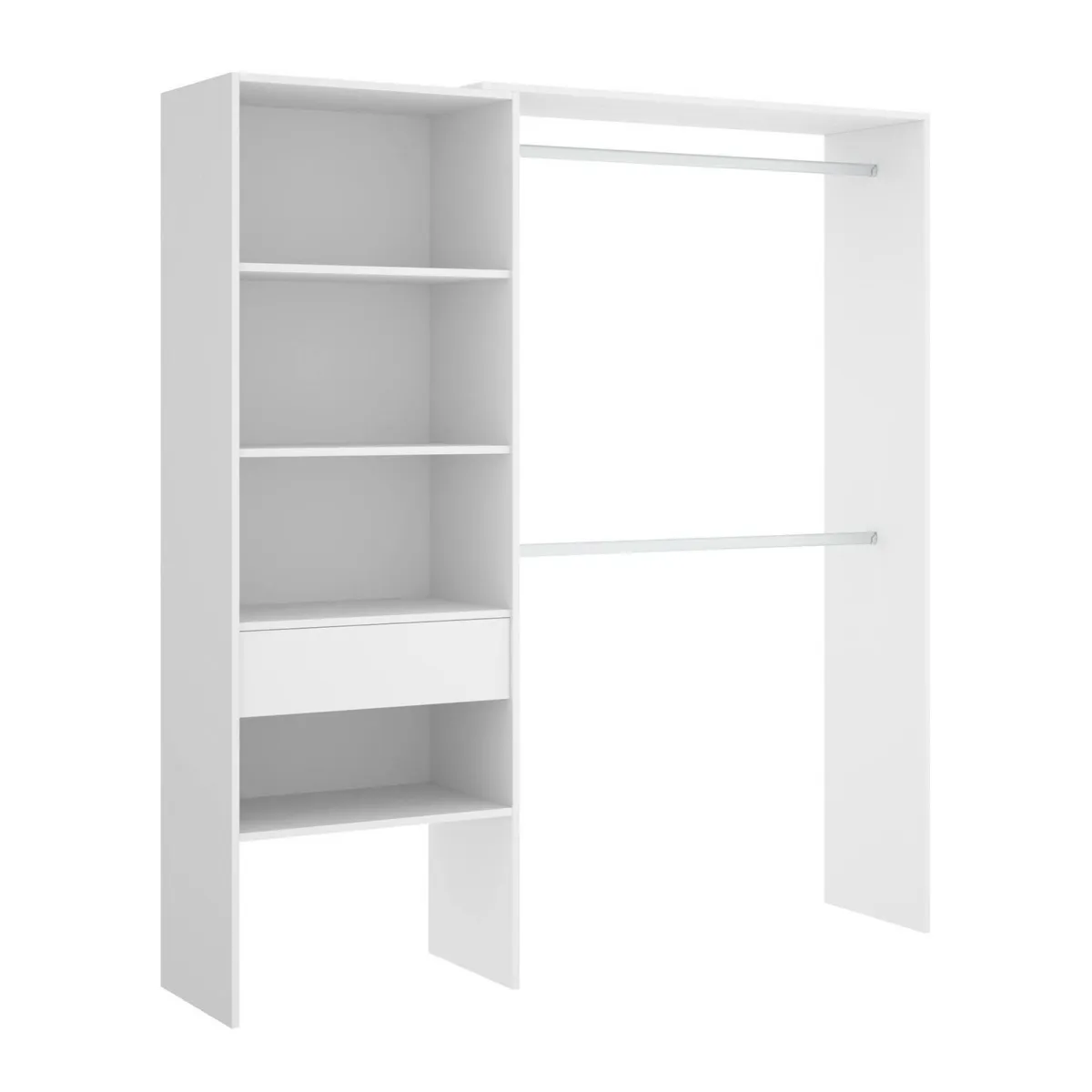 Cabine Armadio|Altri Guardaroba > Dmora Guardaroba classico 160x187h cm - Fauno Bianco