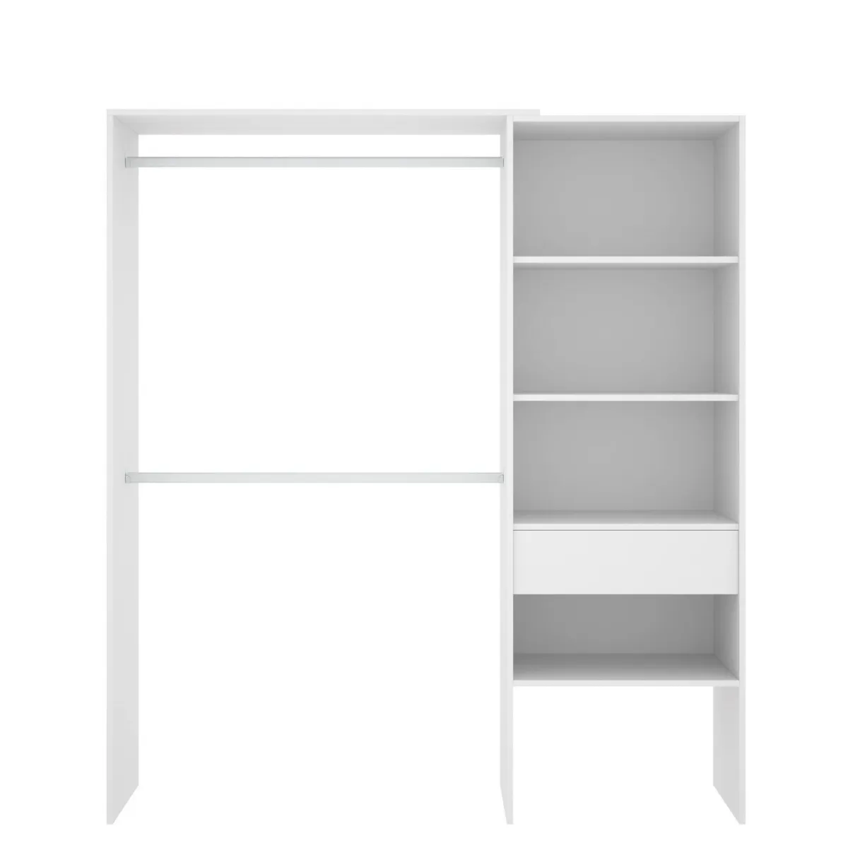 Cabine Armadio|Altri Guardaroba > Dmora Guardaroba classico 160x187h cm - Fauno Bianco