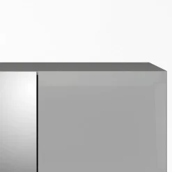 Guardaroba con anta specchio bianco lucido 147x218h cm - Megi
