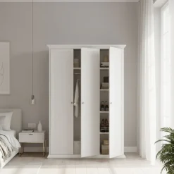 Guardaroba con appendiabiti bianco 138x200h cm - Dolor