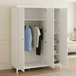 Altri Guardaroba > Dmora Guardaroba con appendiabiti 178x220h cm - Hagupit Bianco