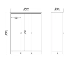 Altri Guardaroba > Dmora Guardaroba con appendiabiti 178x220h cm - Hagupit Bianco
