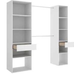Camera Da Letto > Dmora Guardaroba con appendiabiti 200x205h cm - Amalio Bianco
