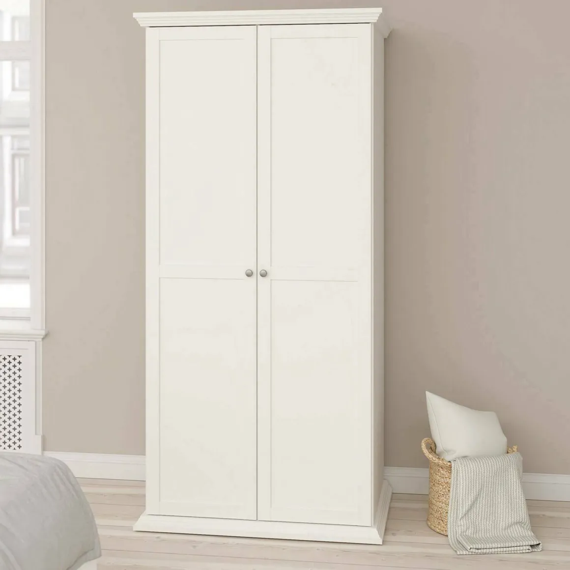 Guardaroba con appendiabiti bianco 95x200h cm - Darby