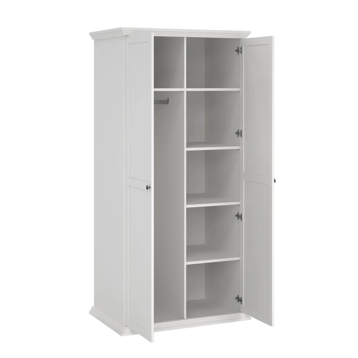 Guardaroba con appendiabiti bianco 95x200h cm - Darby