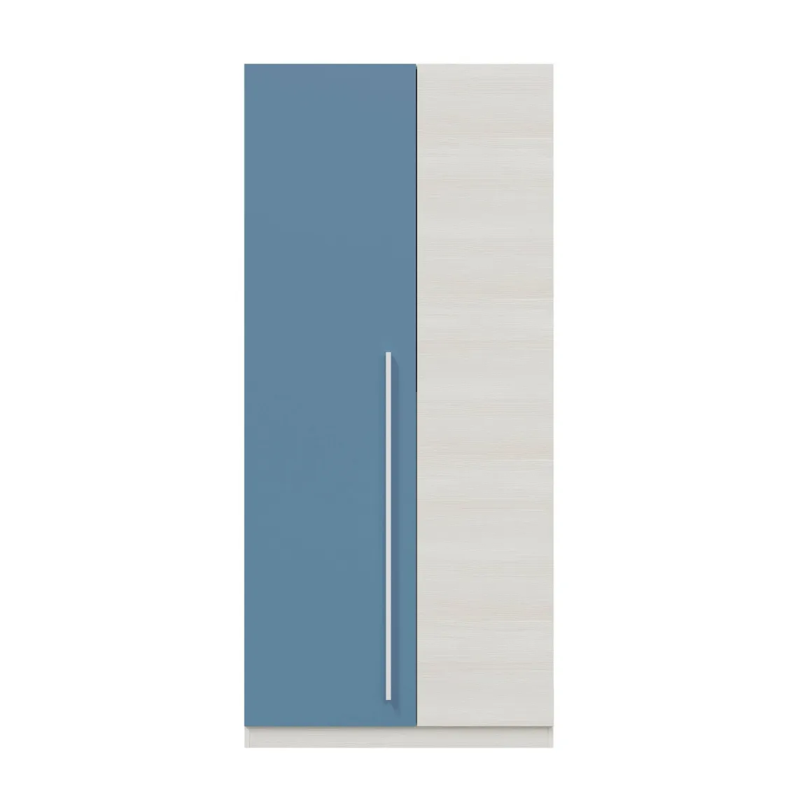 Guardaroba con appendiabiti bianco e blu 90x200h cm - Alpine