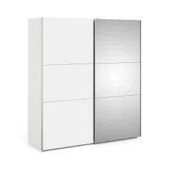Guardaroba con appendiabiti bianco e grigio 195x220h cm - Andretta