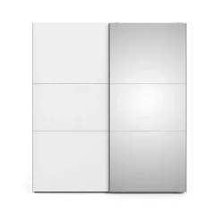 Guardaroba 2 Ante > Dmora Guardaroba con appendiabiti bianco e quercia 242x201h cm - Acerno Marrone, Bianco Quercia