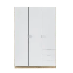 Guardaroba con appendiabiti bianco e rovere 121x180h cm - Apaches
