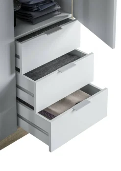 Guardaroba con appendiabiti bianco e rovere 121x180h cm - Apaches