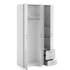 Guardaroba con appendiabiti bianco lucido 115x200h cm - Aquilone