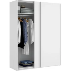 Guardaroba con appendiabiti bianco lucido 150x204h cm - Anda