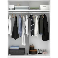Guardaroba con appendiabiti bianco lucido 150x204h cm - Anda
