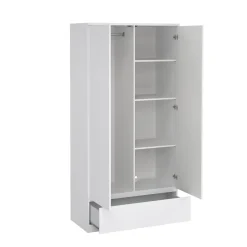 Guardaroba con appendiabiti bianco lucido 98x200h cm - Kab