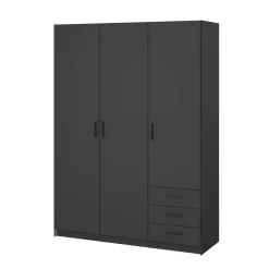 Guardaroba 2 Ante > Dmora Guardaroba con appendiabiti 178x220h cm - Malakas Grigio