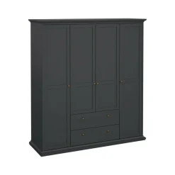 Guardaroba con appendiabiti grigio 181x200h cm - Amarena