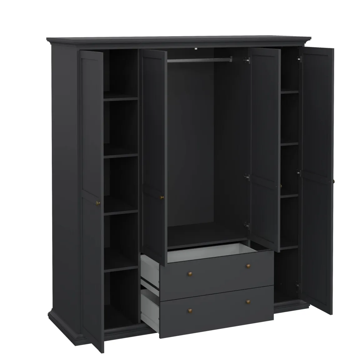 Guardaroba con appendiabiti grigio 181x200h cm - Amarena